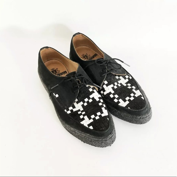 Y's by Yohji Yamamoto Shoes - Yohji Yamamoto black woven creepers brogues 36 37